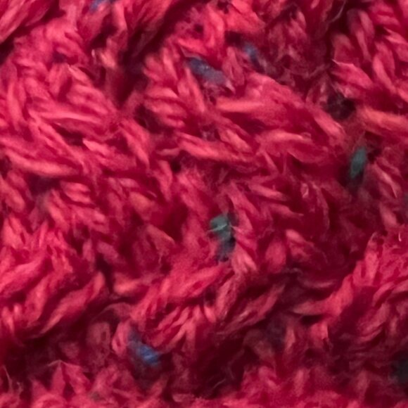 Carraig Donn Irish Wool Cable Knit Button Cardigan, Red, M - Picture 5 of 9